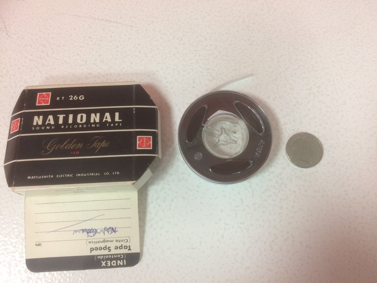 KeepSounds's tweet photo. #TapeBoxTuesday
We have spoken before about the use of tape for audio letters but I don't think we've posted one with a dedicated postage stamp space on the box! Look how small the reel is too. #SaveOurSounds #Tapes #Archives #CuteReel https://t.co/9HXkH8PsIT