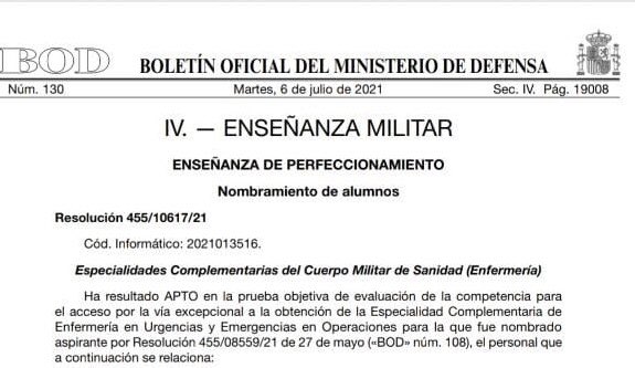Día histórico para la enfermería militar Española y esperemos que sea estar un paso más cerca también de la especialidad civil. 41 enfermeros especialistas en #EUE en operaciones. #MUE #TES <a href="/EmergSEMES/">Emergencias SEMES</a> <a href="/EnfermeriaSEMES/">Enfermería SEMES</a> <a href="/SEMES_/">SEMES</a>