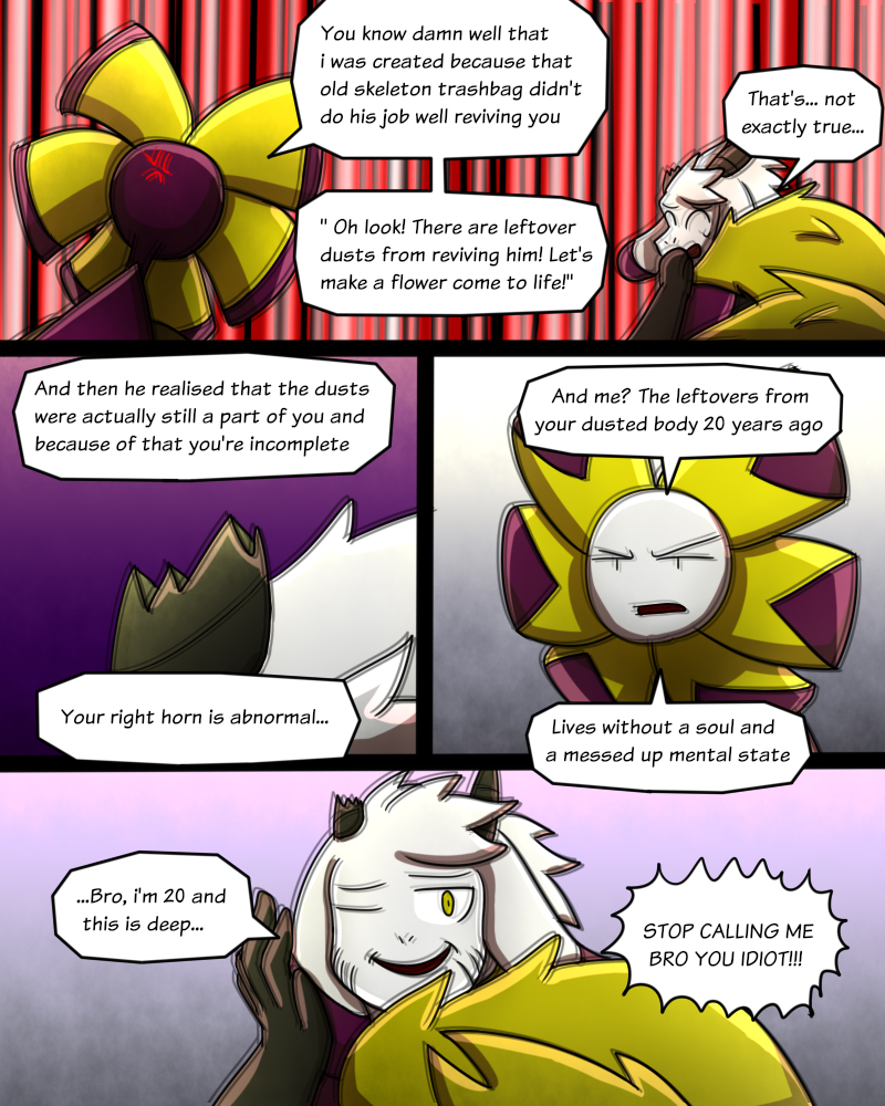 revolvius's tweet photo. #UnderWAR PAGES 85-88! More pages to come!
...FLOWER BOI!
Yes, they're siblings in this AU -w-
#undertale #undertaleAU #undertaleFanart #asriel #flowey #Action #undertaleAU好きさんと繋がりたい #Underverse #undertalefancomic https://t.co/gR0refqxdN