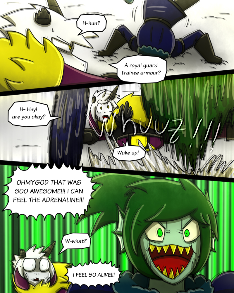revolvius's tweet photo. #UnderWAR PAGES 93-96! More pages to come!
Bonding! That's a good thing right?
#undertale #undertaleAU #undertaleFanart #asriel #flowey #undyne #Action #undertaleAU好きさんと繋がりたい #Underverse #undertalefancomic https://t.co/zNNy7uBRXl