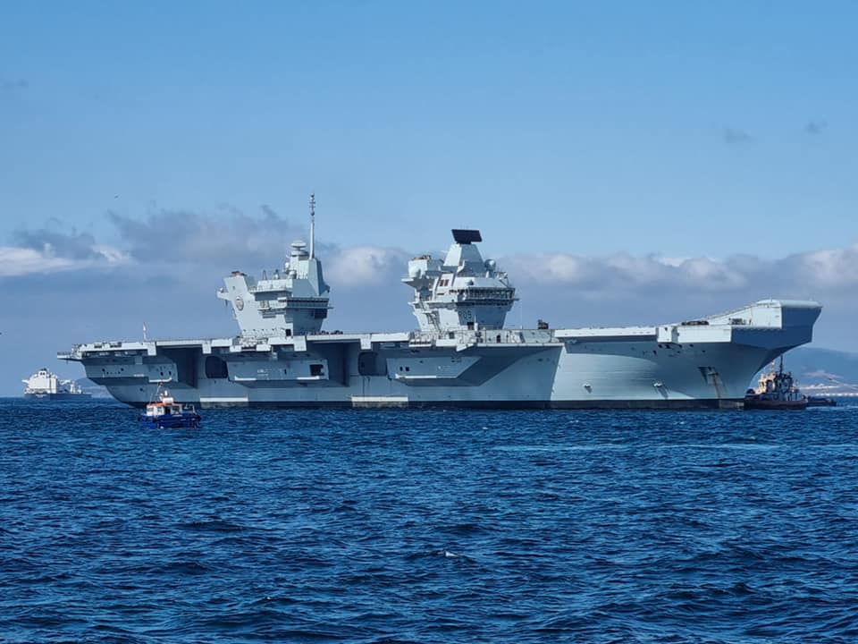 HMS Prince of Wales has arrived in Gibraltar #HMSPrinceofWales #Gibraltar