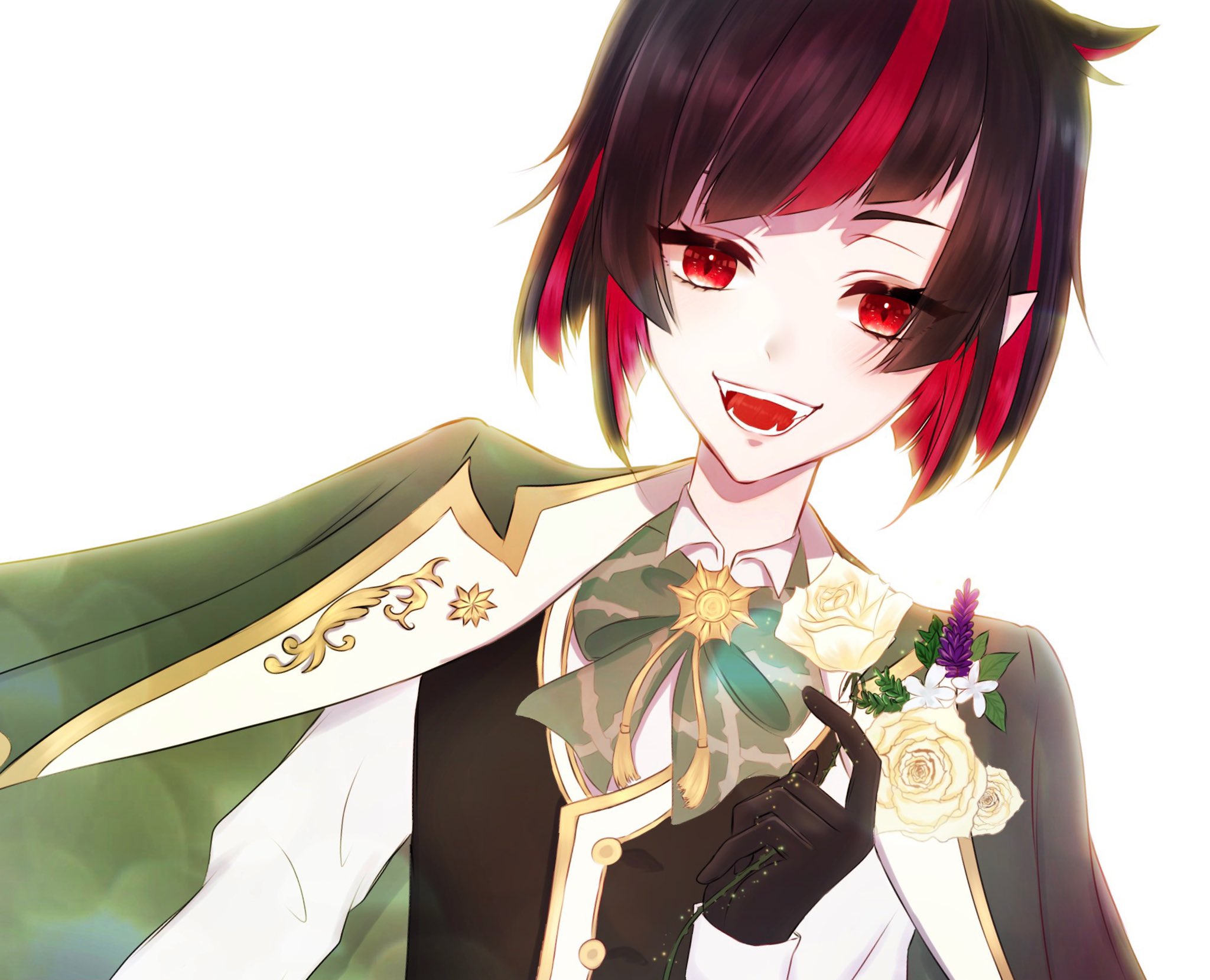 海月 ほれ お主も一輪どうじゃ 一本の白薔薇の花言葉は 一目惚れ Twstファンアート ツイステファンアート T Co E4gkybsi5h Twitter