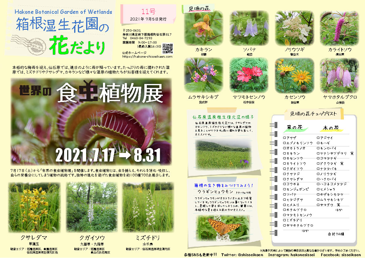 箱根湿生花園 Shisseikaen Twitter