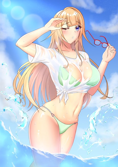 #ビキニの日
1日遅れっぽいですが、、、
濡れ透け好き 