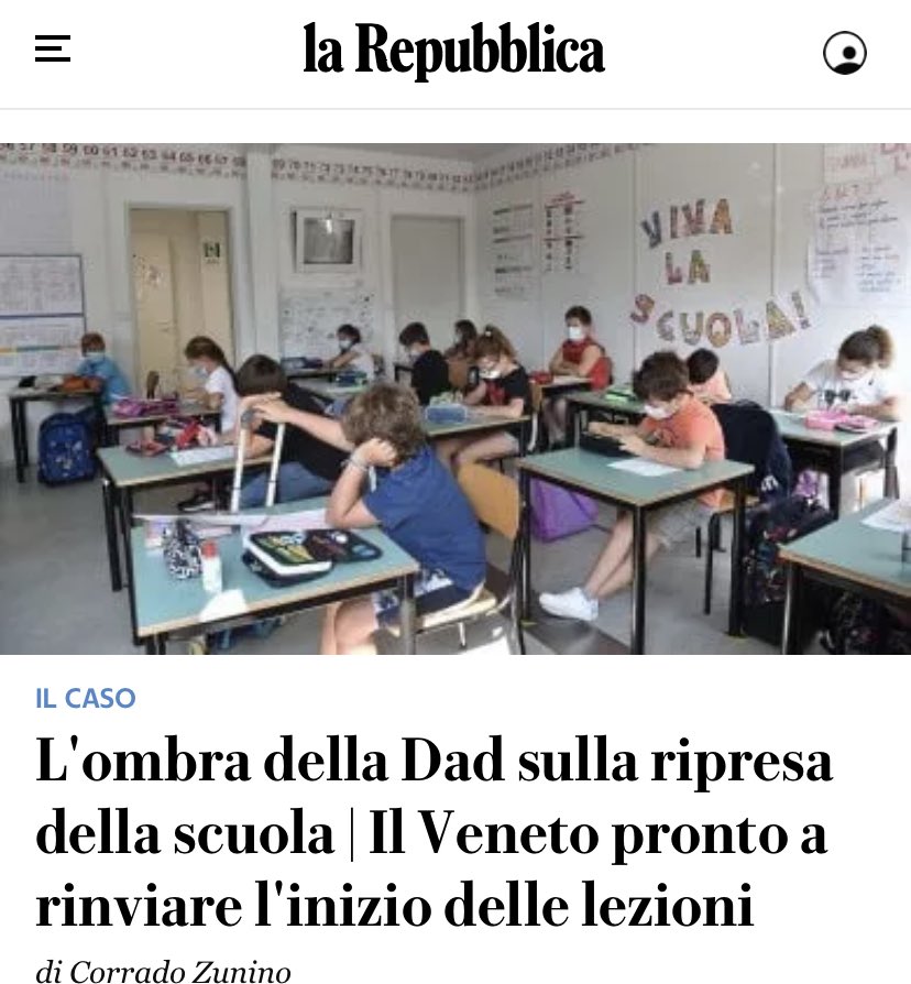 Sciagurata scuola! Ci manca solo di entrare già nell’idea di poter tenere ancora tutto a distanza. Una follia