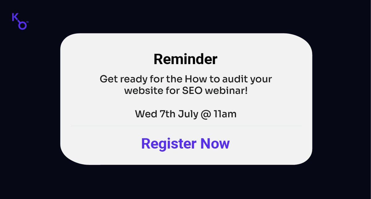 KeelOverMarket's tweet photo. Webinar Reminder 

T minus one day until our insightful webinar tomorrow where our Head of SEO, Sam Jones, will be discussing, How to audit your content and website for SEO and lead generation.

Save your virtual seat here 👉 https://t.co/YYtxYYE4Cf https://t.co/E9fxSieSta