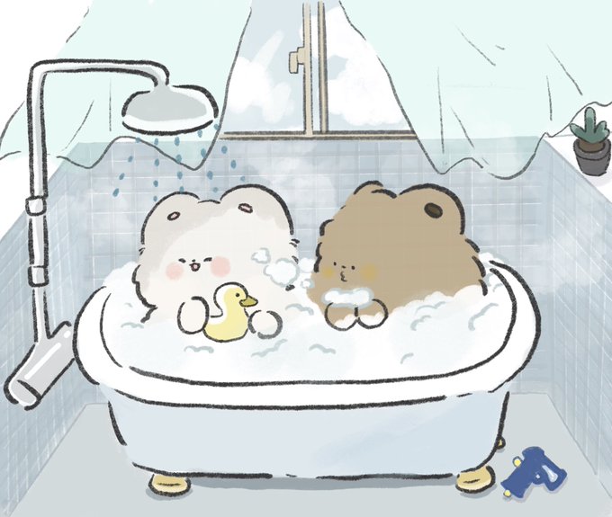 お風呂遊びのtwitterイラスト検索結果