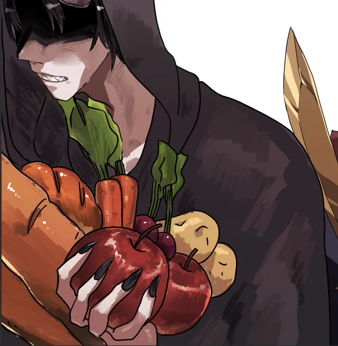 無理して描いた飯 