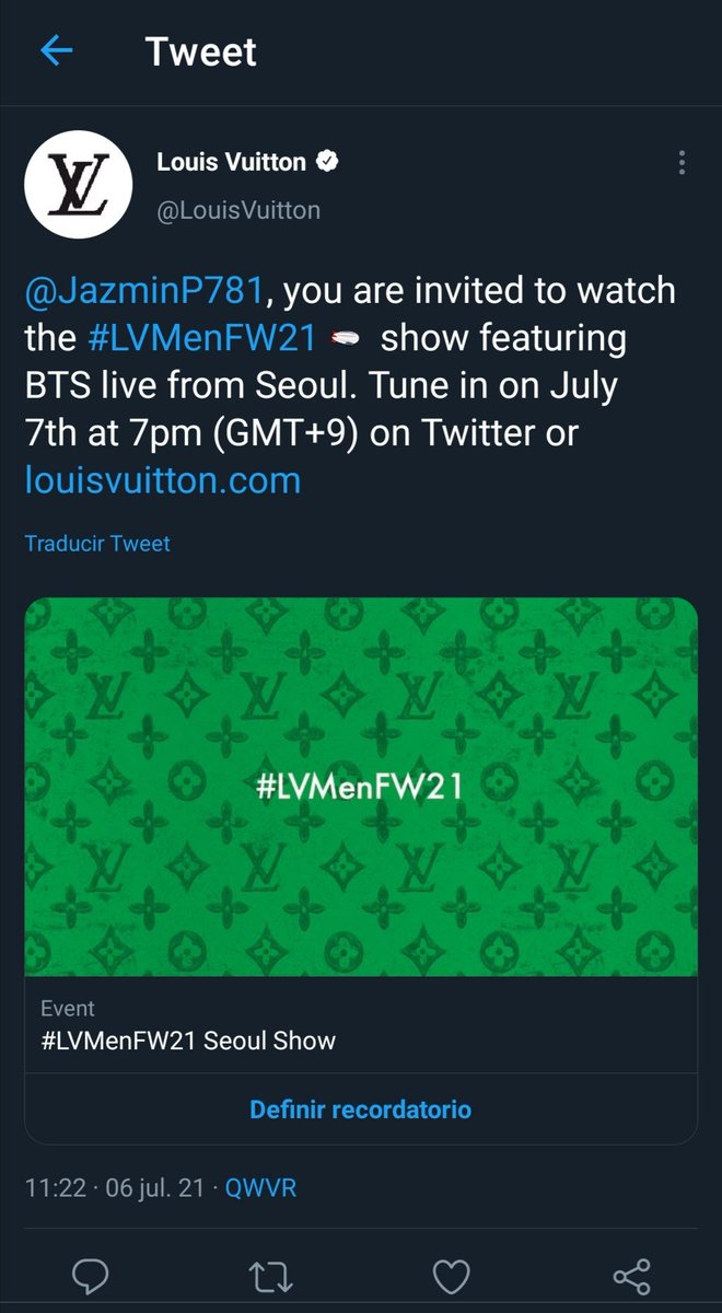JazminP781's tweet photo. Estoy feliz ya 😍😍😍 #LVMenFW21 https://t.co/EFkaPyWfVk
