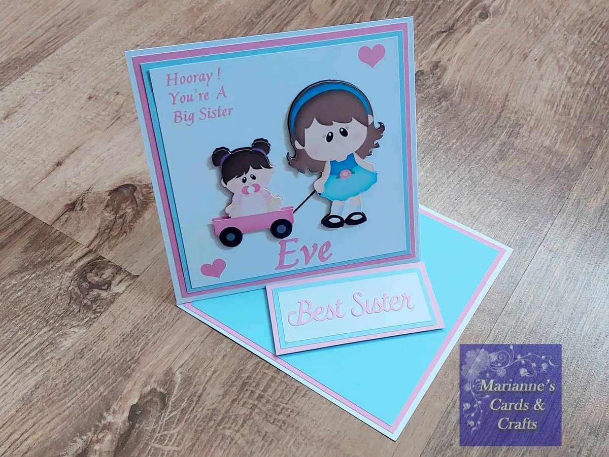 MazCards's tweet photo. Two recent commissions for the arrival of a new baby sister and granddaughter 

👶🍼💟

#handmadecards
#crafting
#supportlocalbusiness
#exploreyourcumnock https://t.co/vuHRjrXC2S