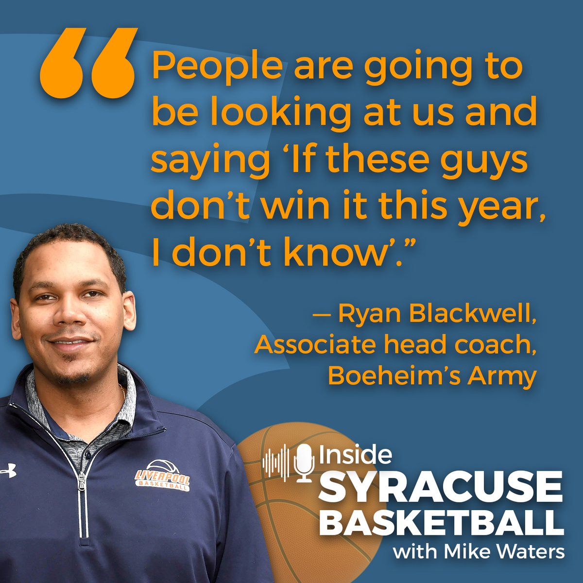 Ryan Blackwell, who has coached Boeheim’s Army for the past five years, joins Mike Waters on the Inside Syracuse Basketball podcast. Click the links to listen to the full episode and subscribe to the show. https://t.co/C4fM4uhkxE https://t.co/qrCAp0Sx4a https://t.co/QyXTDwvTXN