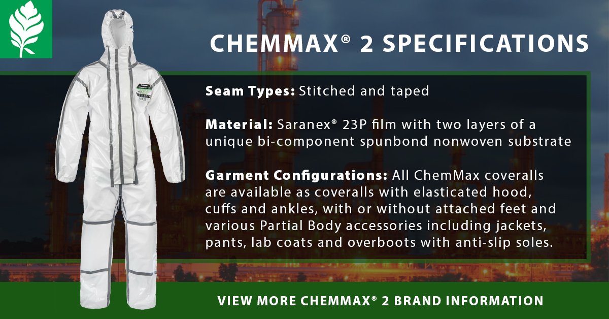 ChemMax® 2 fabric uses a well established and trusted chemical barrier film – soft, flexible and tried and tested for decades around the world. Read up on brand features and specifications here: hubs.ly/H0QmVrz0 #PPE #ChemicalProtection