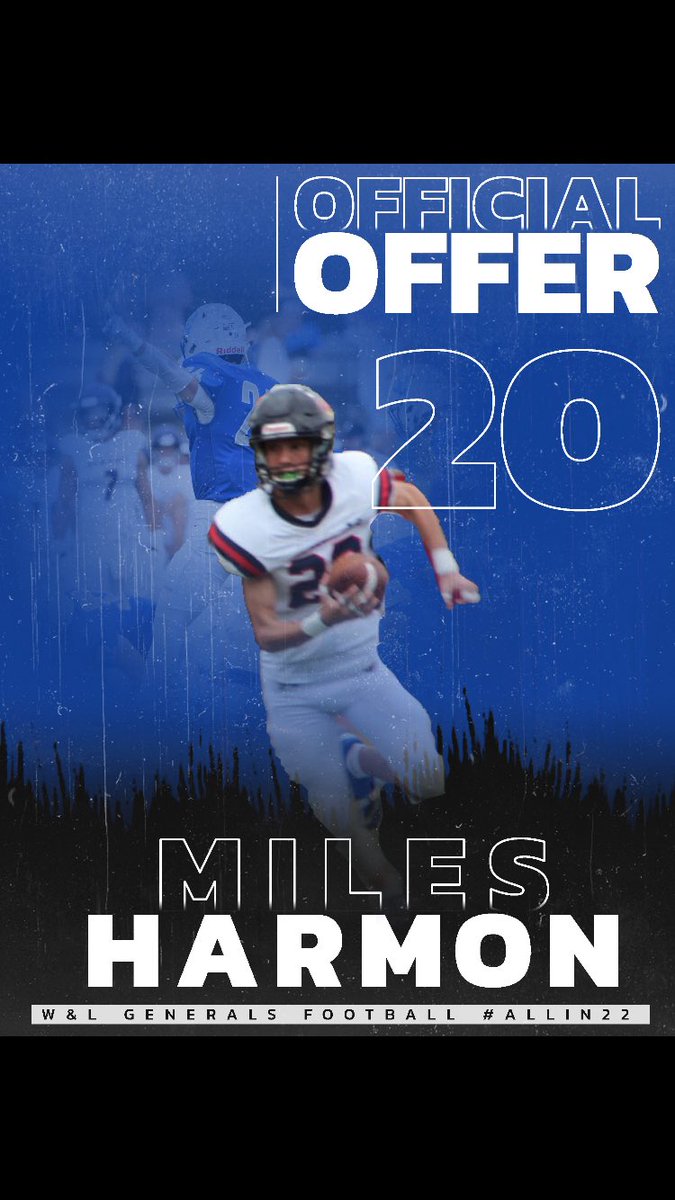 MilesHarmon4's tweet image. After a great conversation with @Coach_JimmieIII I am excited to announce that I have received an offer from Washington and Lee University! @Generals_Fball