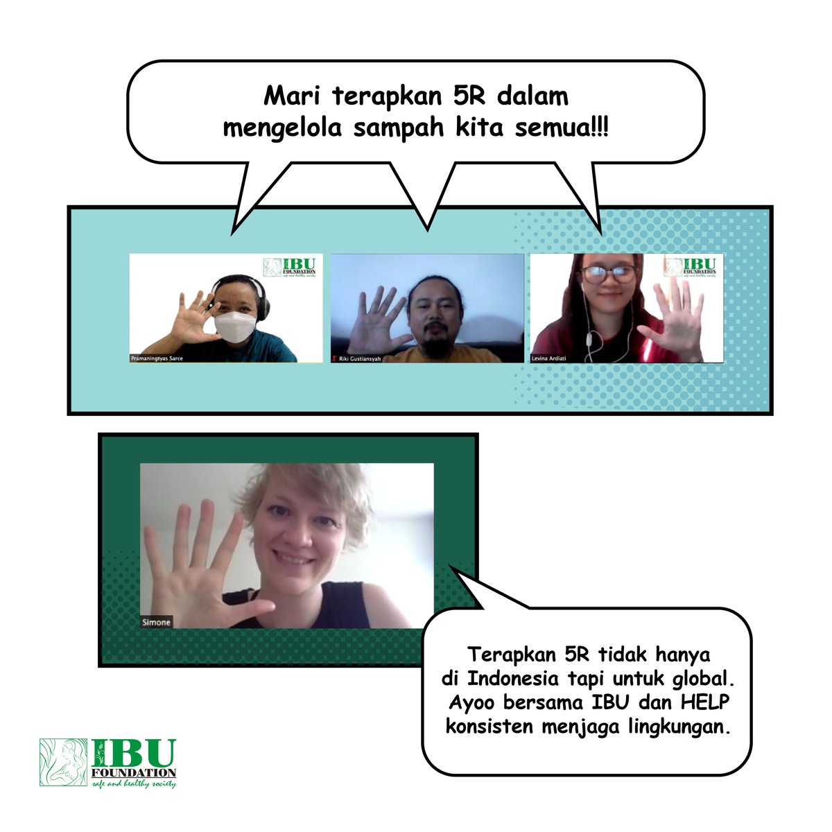 Halo kawan IBU! 

Kawan IBU udah tau belum tentang 5R? 5R penting banget lho buat menjaga lingkungan biar tetap sehat. Buat lengkapnya, sila cek postingan diatas ya. 

#sharecare
#5R