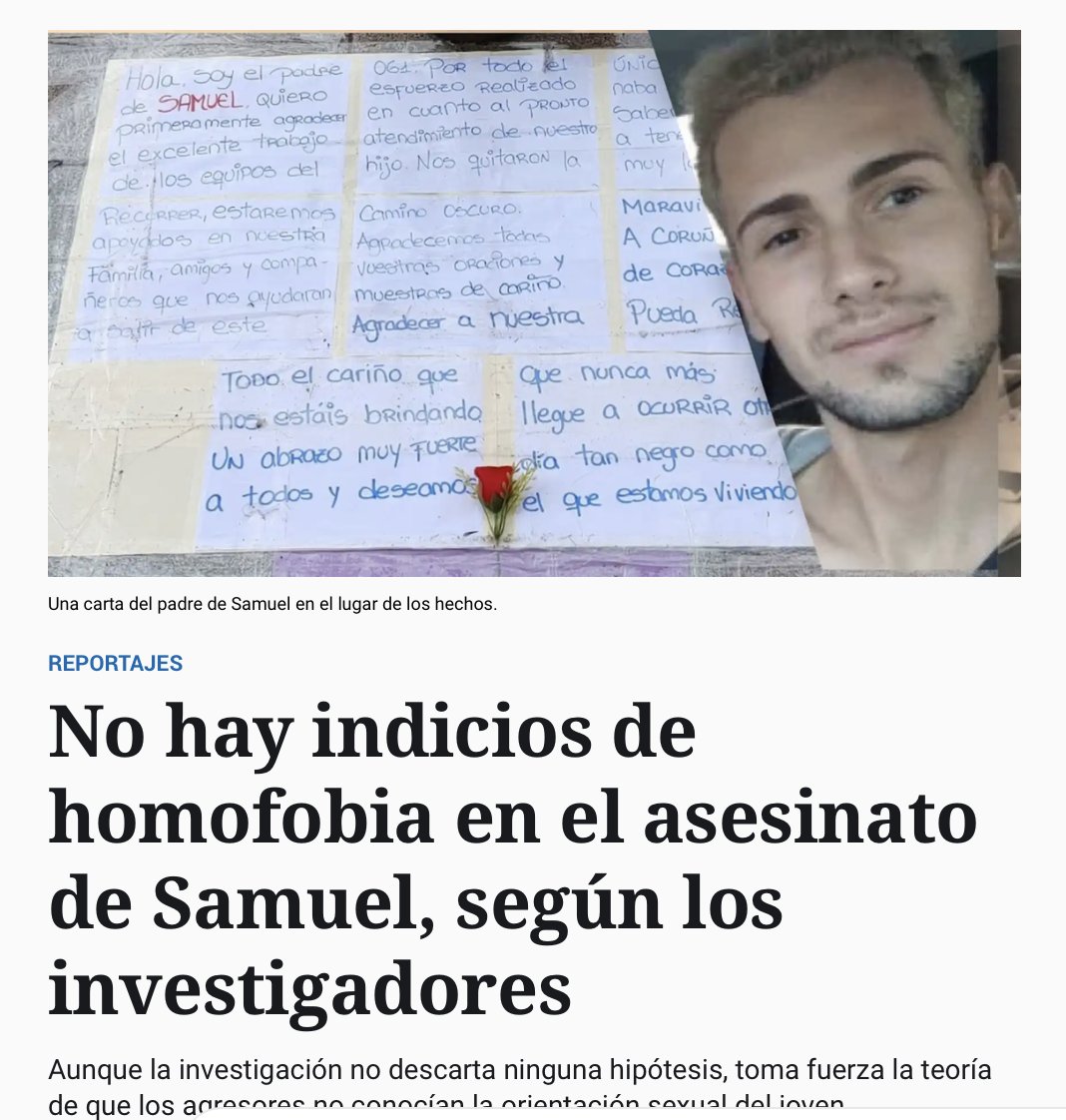 A lo mejor el problema no es la falta de indicios si no nuestra forma de ver y entender las cosas en esta sociedad