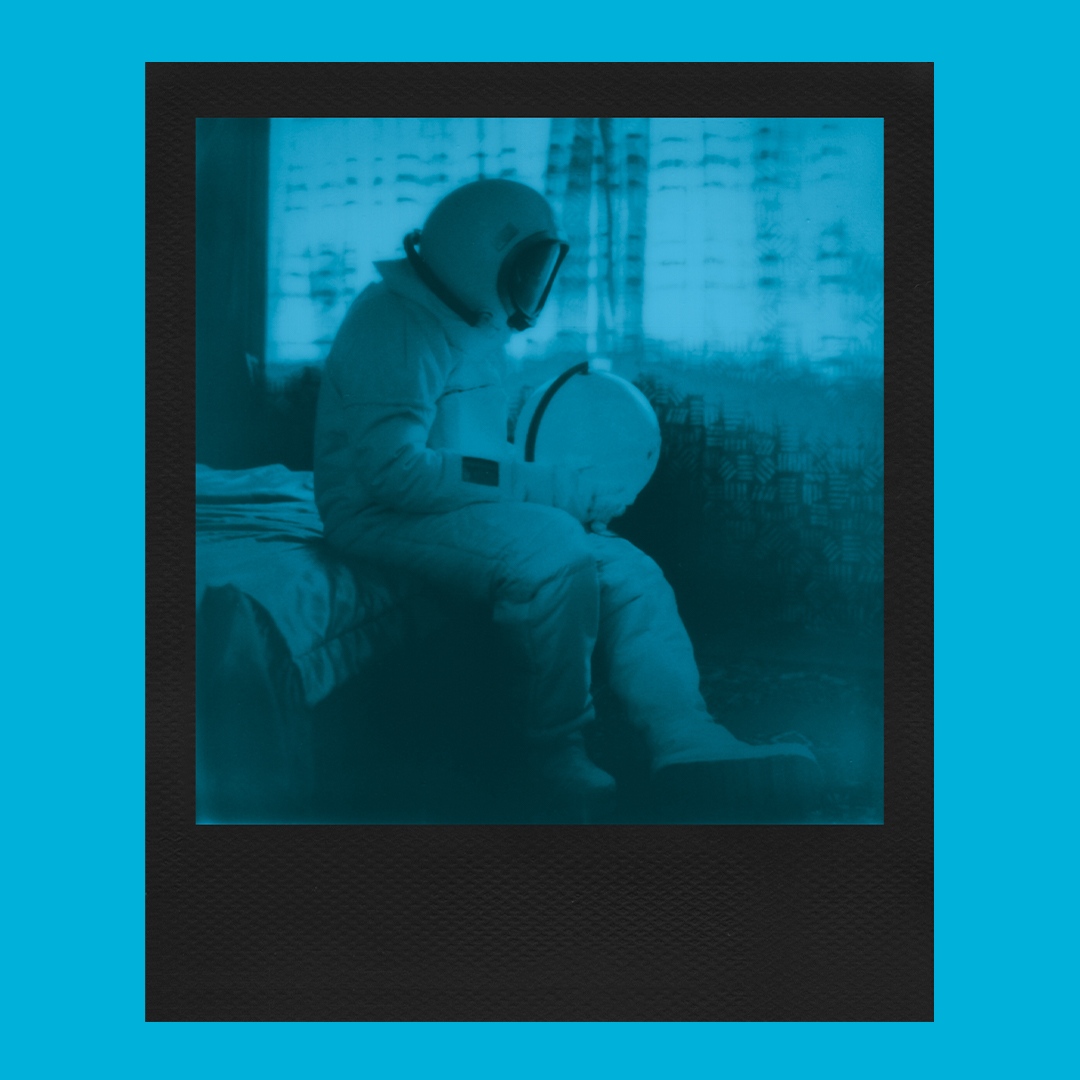 Polaroid's tweet photo. SPOTTED: Black &amp; Blue Duochrome 600.  
Embark on your creative odyssey with our latest film drop. Get that science-fiction feel with galaxy blue duochrome chemistry. First spotted in July 2018, and not seen again until now. Shop this rare release at https://t.co/Ez7GZkpxLz https://t.co/nBuk08dsUe