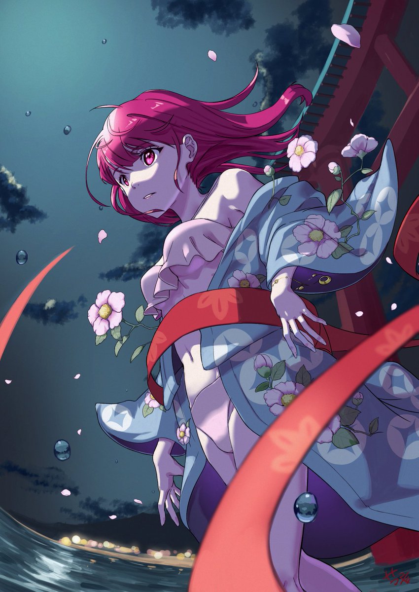 夜開花 7月7日は常盤ななかの日 マギレコ ナナカマドのイラスト 夜開花 7月7日は常盤ななかの日 マギレコ ナナカマドのイラスト