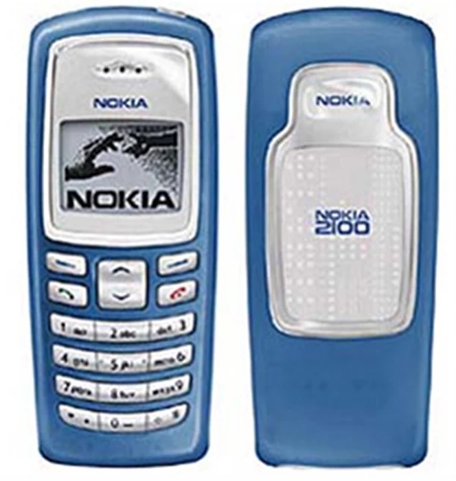 Raheelk's tweet photo. Endless hours of snake were played on this! #FirstCellPhone #Nokia2100 https://t.co/0MtN9MwlW1