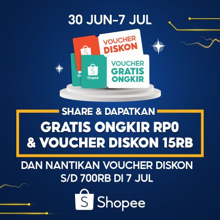 Share &amp; Dapatkan Voucher Gratis Ongkir &amp; Voucher Diskon 15RB play.shopee.co.id/share?share=un…