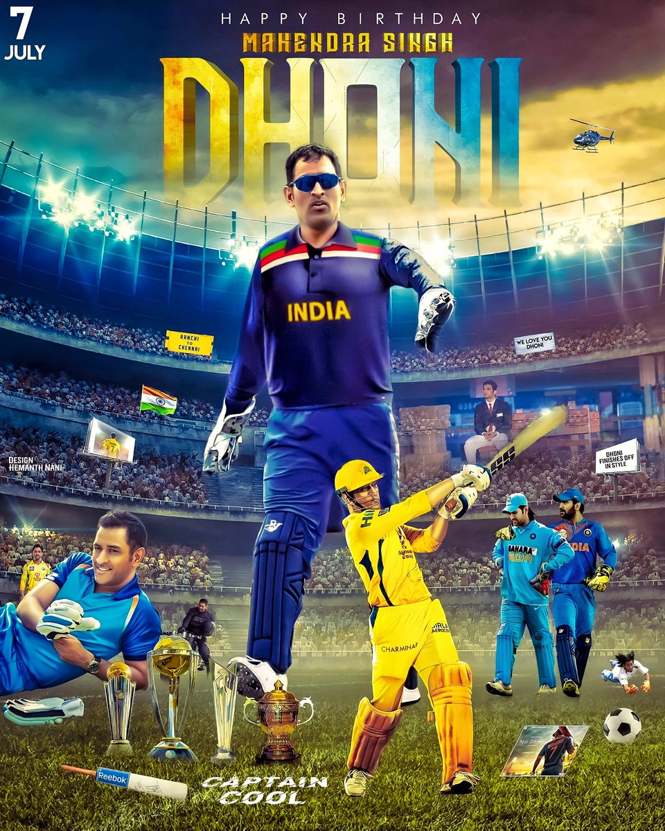 Few hours to go #HappyBirthdayDhoni ❤️