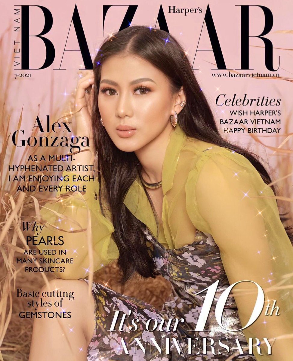TeamAlexFTW's tweet photo. Alex Gonzaga is the cover girl of July 2021 issue and 10th year anniversary edition of Harper’s Bazaar Vietnam! 

Surreal but nothing is really impossible to God! We are very proud of you, ate Cat! Well-deserved again! 🙌💫 @Mscathygonzaga https://t.co/egbp35e3fl