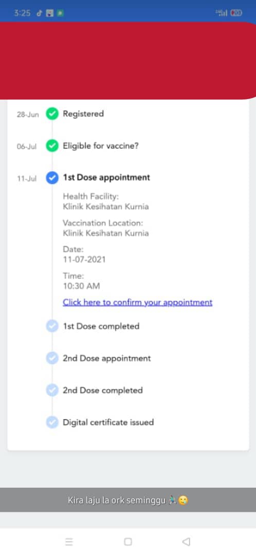 Woi KJ??????? WHAT'S WRONG WITH YOUR RM70M SYSTEM?????????

This guy registered on 28th June, 11th July dah dapat tarikh vaksin.

Dia bukan frontliners. Parents dia pun blum divaksin lagi. Dia jual chocolate bouquet online. 

😨😨😨😨😨