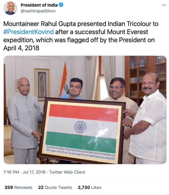 INReunification's tweet photo. @mountainman8848 joins #IRA as a Special Invitee to the Senate. Mr. Gupta is a professional mountaineer, entrepreneur, changemaker &amp; philanthropist. https://t.co/6uMDZjoWa7
