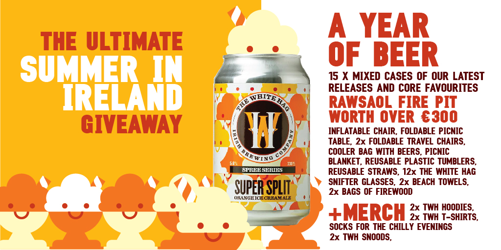 TheWhiteHag's tweet photo. To celebrate the launch of Super Split Ice Cream Ale, we’re giving away the ultimate summer in Ireland camping kit! Head over to our Instagram to enter. The link is in our bio! https://t.co/PqbNfBvEyo