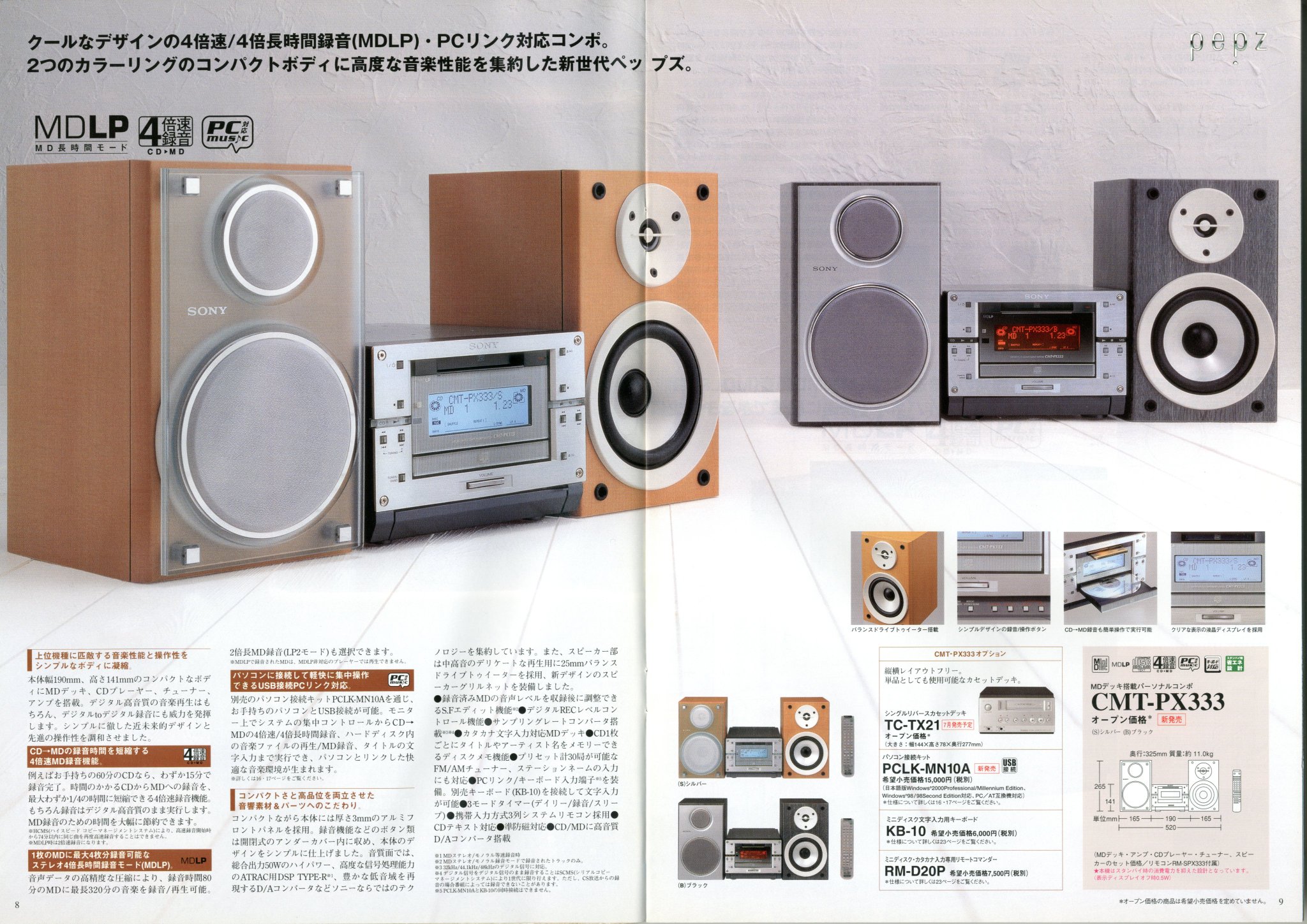 SONY CD MD コンポ CMT-PX333 ONKYO スピーカー