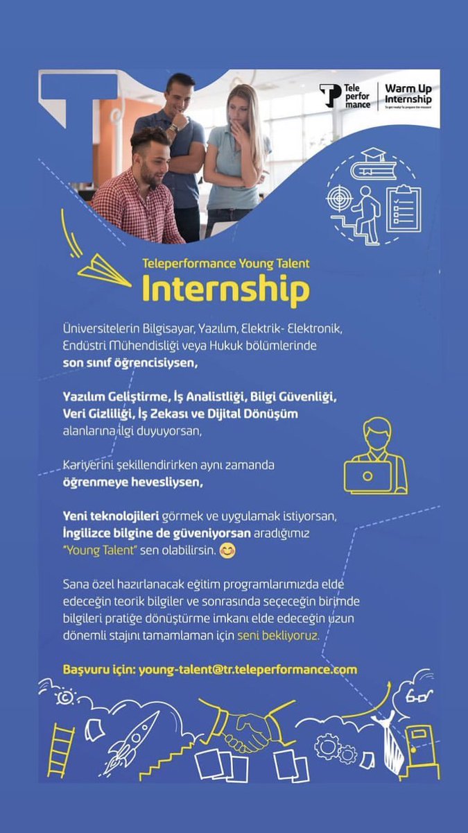 Teleperformance Young Talent Internship programı ile kariyerine güzel bir başlangıç yapmak isteyen genç yeteneklere sesleniyoruz ! Bu fırsatı kaçırmayın ☺️ #teleperformance #internship