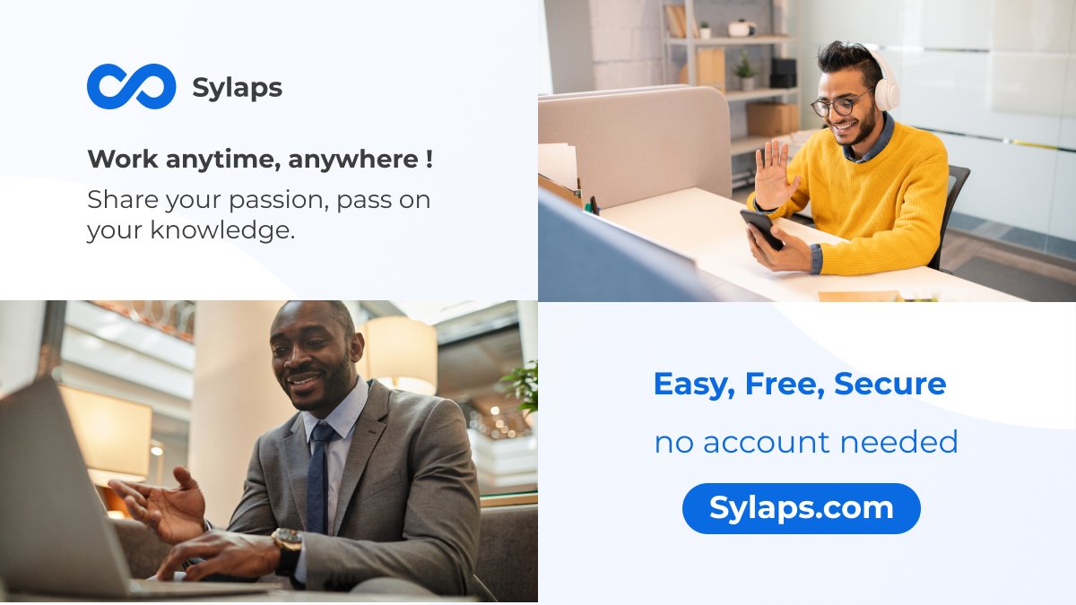 sylapsinc's tweet image. Collaborating with your teams has never been easier with Sylaps.com

Plan your meetings instantly and enjoy all our features and benefits.
Sylaps will accompany you throughout your projects.

&quot;Achieve your goals&quot;

#startups #business #videoconversion