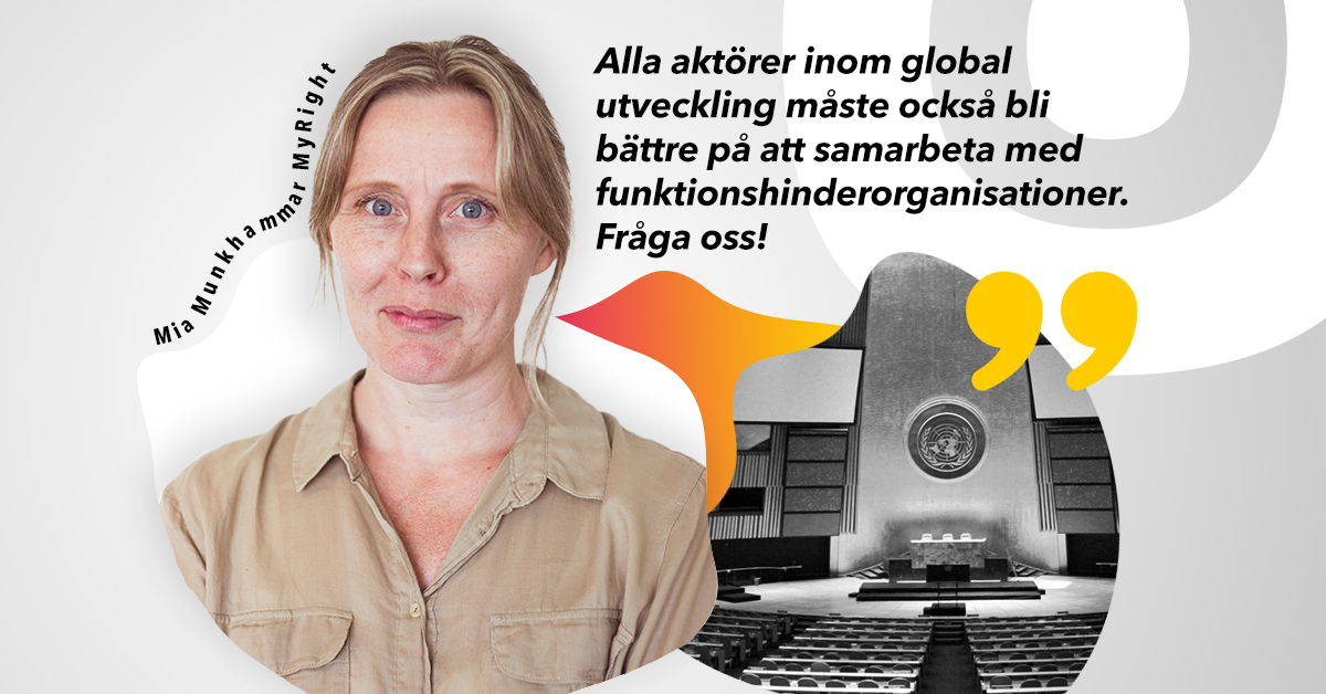 I år rapporterar Sverige till FN:s högnivåmöte där arbetet med #Agenda2030 följs upp.

”Jag är glad att Sverige har valt att bättre synliggöra funktionshinderfrågor i år” Mia Munkhammar från <a href="/MyRight_se/">MyRight</a> som ingår i den svenska delegationen
#LNOB #HLPF2021 forumciv.org/sv/aktuellt/sv…