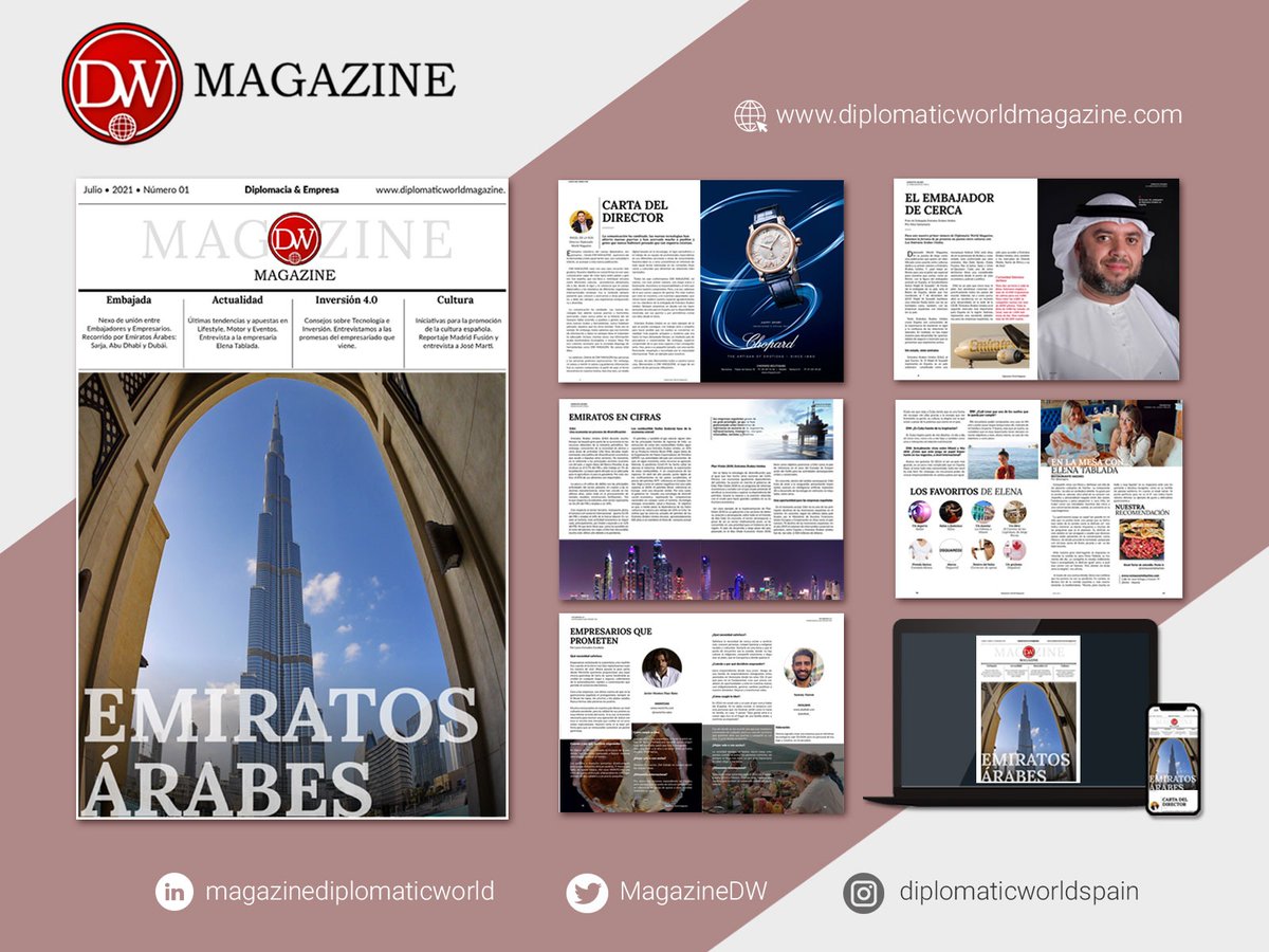 Nace Diplomatic World Magazine, nexo de unión entre #diplomacia y #empresa para la internacionalización de los negocios. Revista + App + Web.
¡No te pierdas nuestro primer número en: diplomaticworldmagazine.com!
