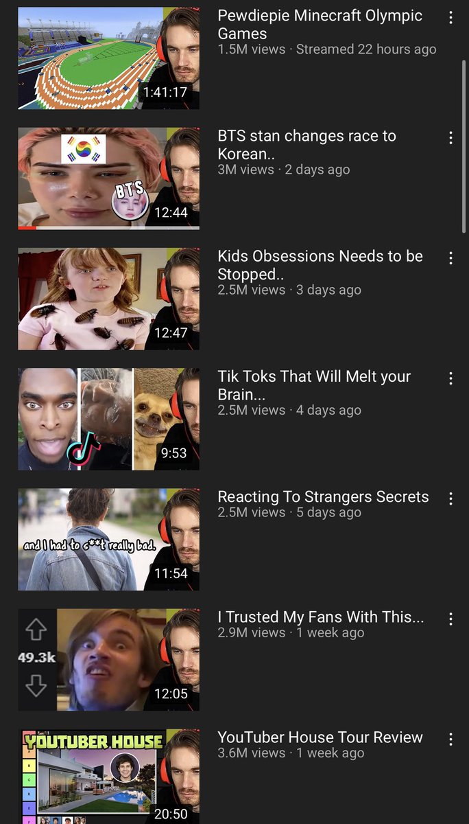 scogq's tweet photo. has anyone checked on pewdiepie lately https://t.co/r9OjodrMef