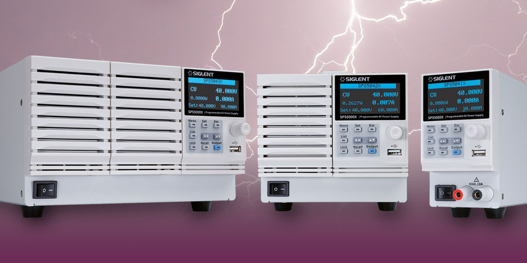 Siglent erweitert sein Produktspektrum im Bereich Leistungselektronik. Die Geräte der Serie SPS5000X sind programmierbare DC-Schaltnetzteile mit ein, zwei oder drei Kanälen. Alle Modelle mit Schutz- und Prioritätsmodi und in Reihe oder parallel schaltbar. meilhaus.de/siglent-sps500…