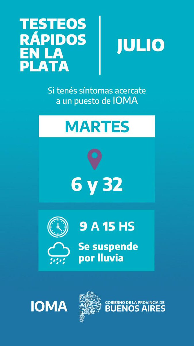 patowil22's tweet photo. 👇 *ENTRÁ A VER LAS HISTORIAS DE IOMA*

_Testeos rápidos en La Plata._

https://t.co/nhHx9aCY0H https://t.co/0rIBifM51e