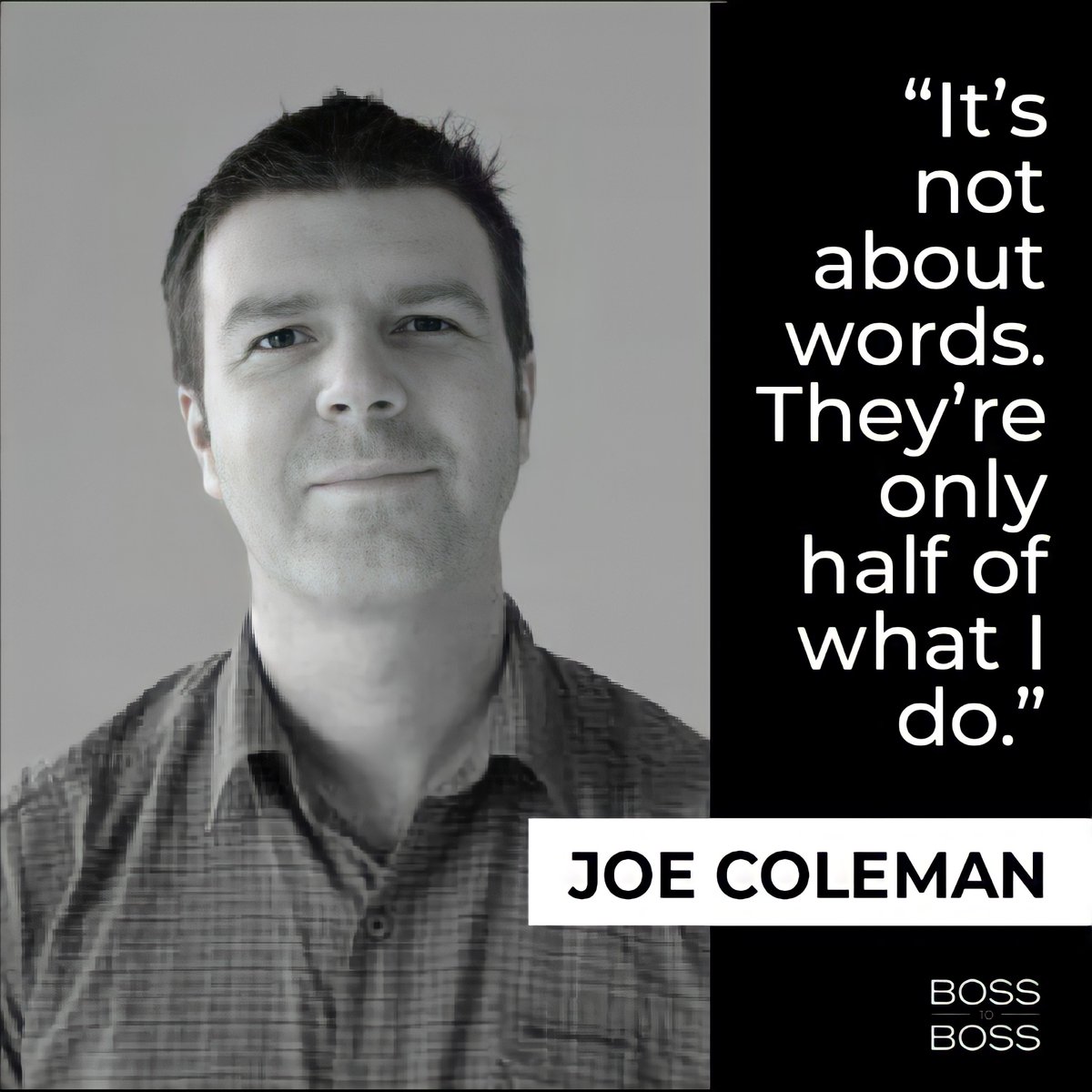 bosstobossltd's tweet photo. Wait, words don't do the talking?  

Joe Coleman joins us to discuss why words alone are never enough, how B2B and B2C communications are more similar than you might think and why teamwork really does make the dream work: https://t.co/VeZwnnV2mj 

#b2b #interview #copywriting https://t.co/sWRS4ILNJH