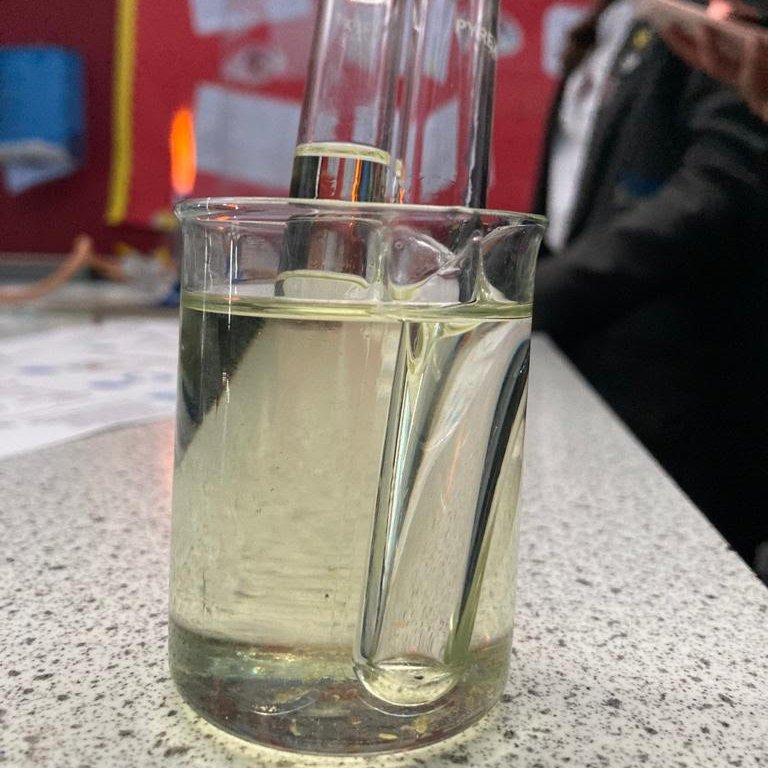 HHSScientists's tweet photo. Science Magic!  Part of our witchcraft and wizardry science club theme, the session was 'invisibility cloaks' this effect was created by having objects with the same refractive index! (one test tube contained oil and the other one didn't) @HHSHaringey https://t.co/6CltUWVVBT