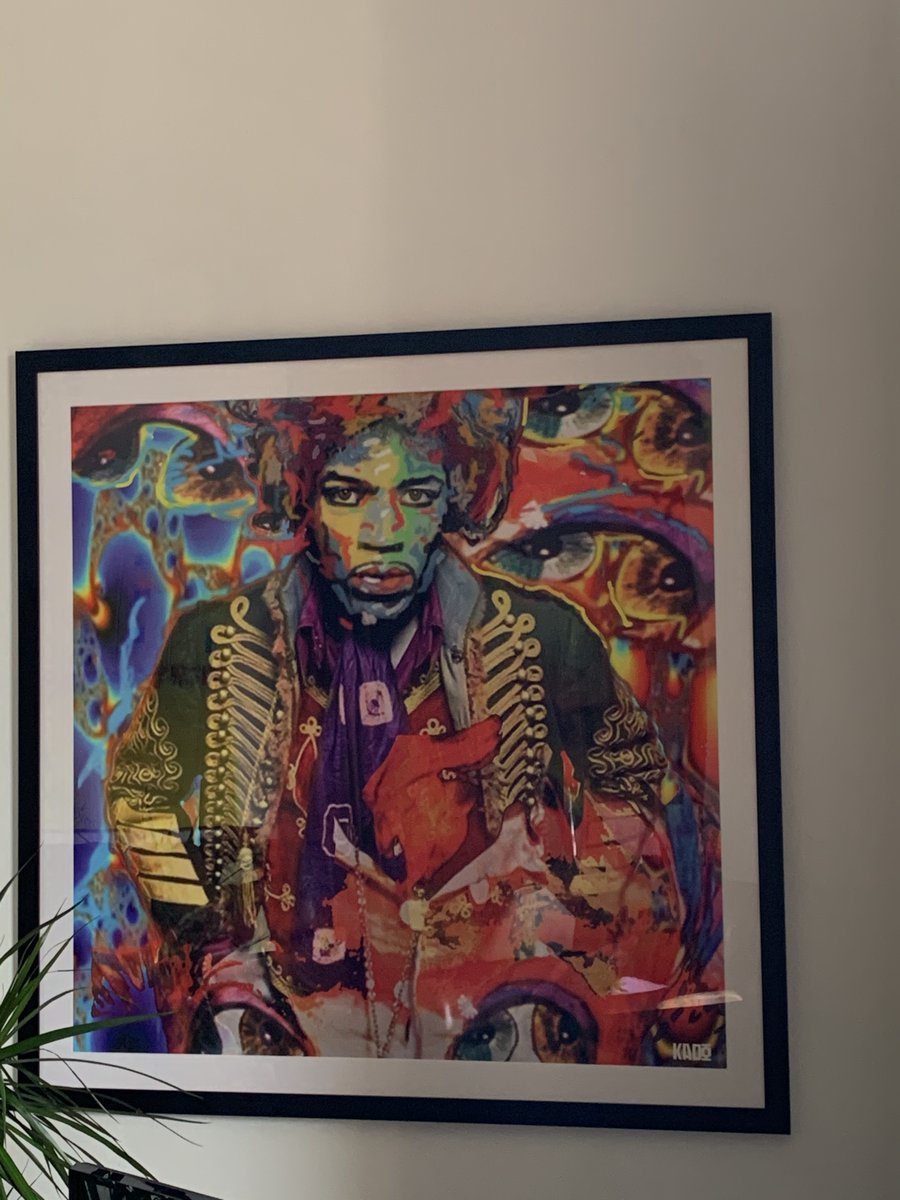 art_kado's tweet photo. Ezy Ryder ~  features one of my favourite artists; #JimiHendrix. This piece will be on sale at The Saatchi Gallery later this month. Prints by Saxon Print. Frames courtesy of #Delia Prudence The Art Room, Scarborough. Art by #KADO https://t.co/wq1aLBKsQZ