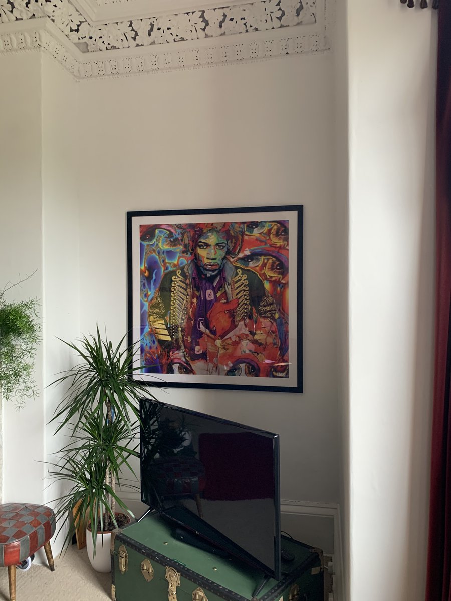 art_kado's tweet photo. Ezy Ryder ~  features one of my favourite artists; #JimiHendrix. This piece will be on sale at The Saatchi Gallery later this month. Prints by Saxon Print. Frames courtesy of #Delia Prudence The Art Room, Scarborough. Art by #KADO https://t.co/wq1aLBKsQZ