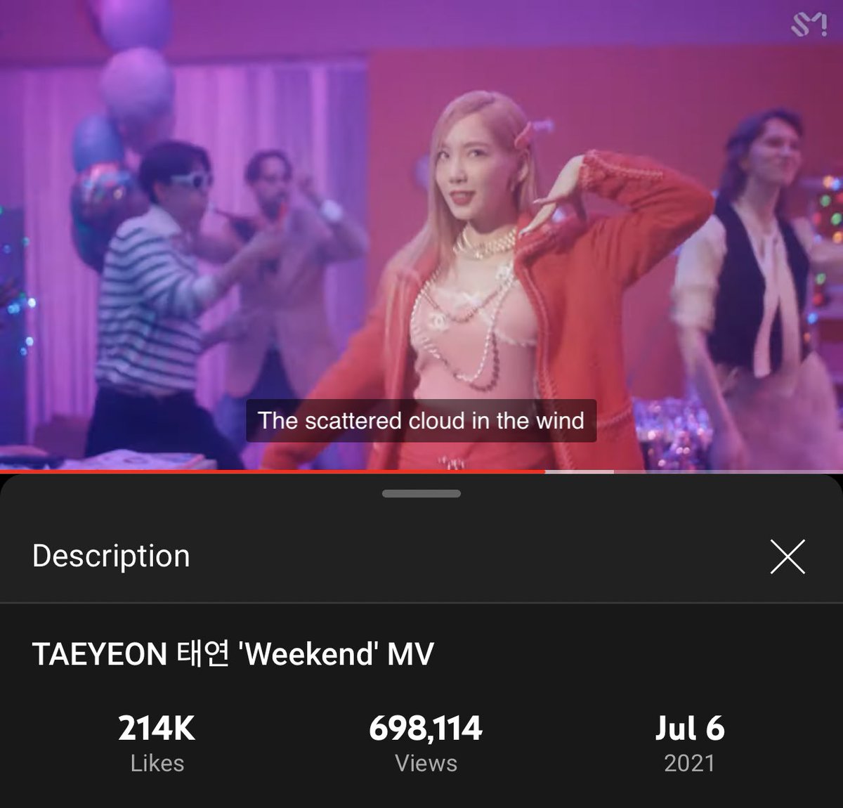 SoneSupport_'s tweet photo. “Weekend” MV has surpassed 214k likes and 698k views 👏🏻👏🏻

Let’s get 700k views!!! 

#이번주는_태연_위켄드 
#WeekendWithTaeyeon 
#TAEYEON #태연

@GirlsGeneration https://t.co/Mi32woIa9W