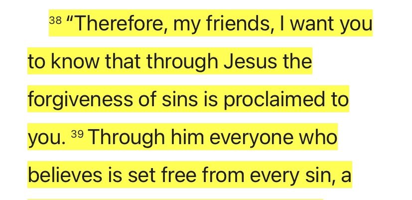 Quaddaddy's tweet photo. Acts 13…. Through faith in  #jesus everyone is free from every sin. Stunning truth from #newtestament #bible https://t.co/lq8oFGuOcD