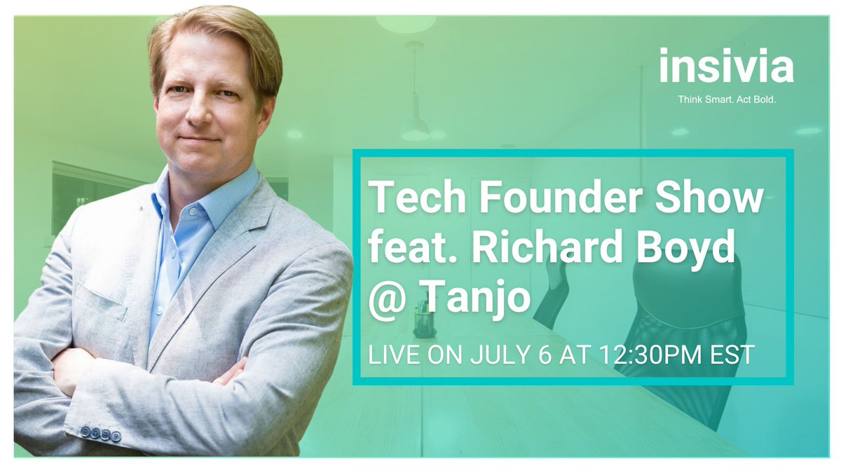TonyZayas's tweet image. If you haven&apos;t already, set a reminder for today&apos;s #TechFounderShow with @metaversial, the Co-Founder and CEO of @TanjoHQ ➔ insivia.com/tech-founder-s…

#TechFounders #Insivia #ThinkSmart #ActBold #Tanjo #COVID #ArtificialIntelligence