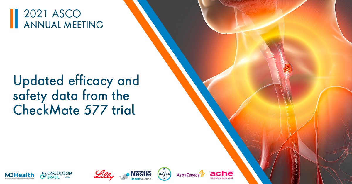 Study, presented during #ASCO21, evaluated nivolumab as adjuvant therapy in patients with resected (R0) stage II or III esophageal or gastroesophageal junction cancer who had residual pathologic disease after treatment with neoadjuvant chemoradiotherapy: bit.ly/2SRdUKr