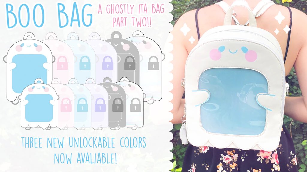 Missed out on the Boo bags the first time? Want one in a new pastel color? Now’s your chance!! Second Kickstarter is live until July 30th 💕