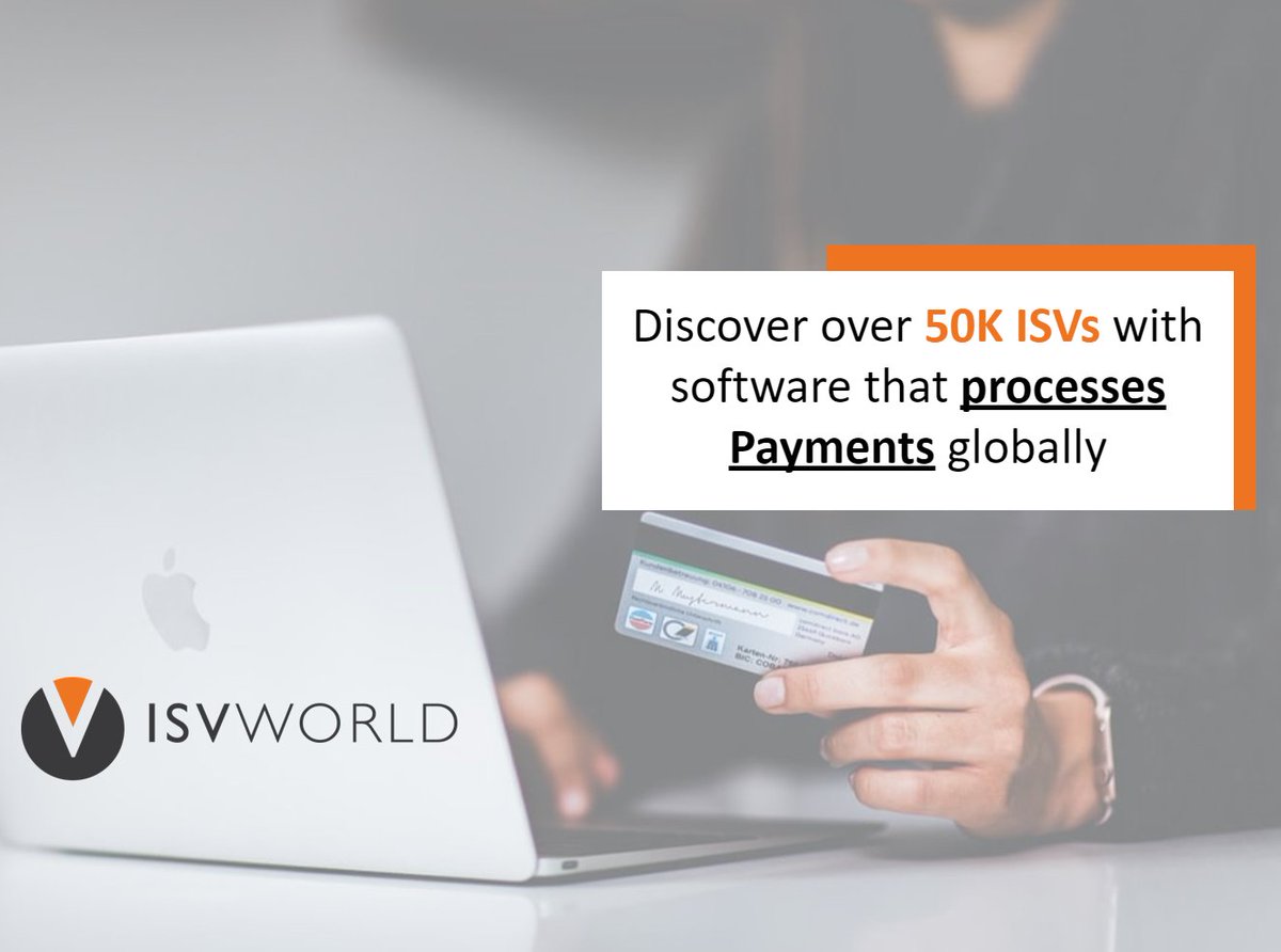 To help our clients identify and target ISVs that are likely to process payments through their #software, @Isvworld recently launched the 𝐏𝐚𝐲𝐦𝐞𝐧𝐭𝐬 𝐄𝐜𝐨𝐬𝐲𝐬𝐭𝐞𝐦💳

Find all the News and the #ISVs in the #Payments industry in one tool isvworld.com/search?query=&…