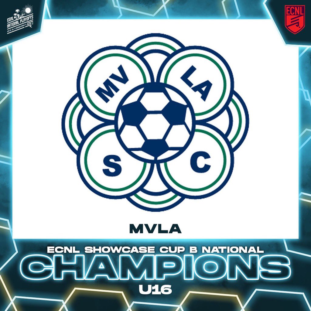 ECNLgirls's tweet photo. U16 Showcase Cup B CHAMPS ➡️ @MVLASC #ECNLplayoffs https://t.co/aRQJNMVhJV