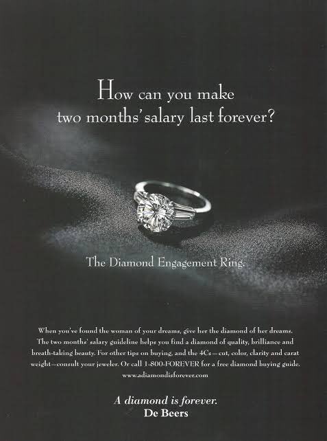 De Beers “Diamonds are Forever”Arguably the most iconic, controversial, and impactful marketing campaign in history.Created the massive, global diamond industry.(Note: This will be the subject of a future thread…)