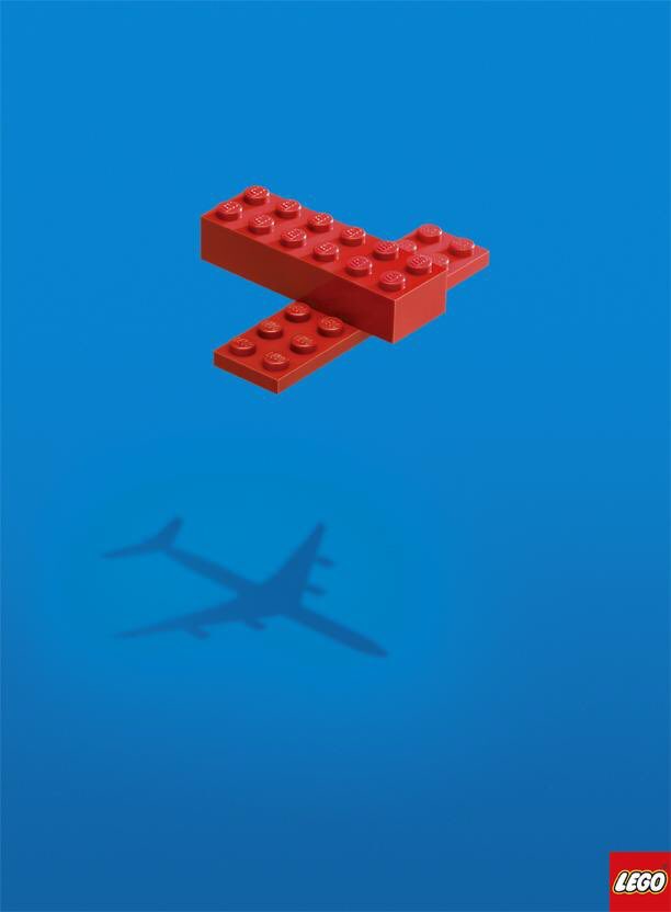 Lego AirplaneSimple and imaginative. Invokes a feeling of child-like wonder and curiosity.h/t  @MDelhez