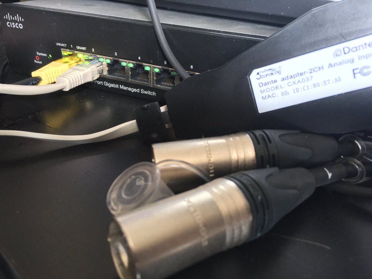 SoundCooper's tweet photo. Just jumped on the 12V Dante train.  Goodbye multiple 40m XLR runs across/around sets.
#Dante https://t.co/e6Wy0yjVtu